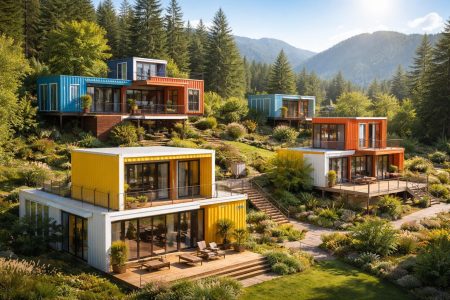 maisons-containers-modernes-colorees-nature