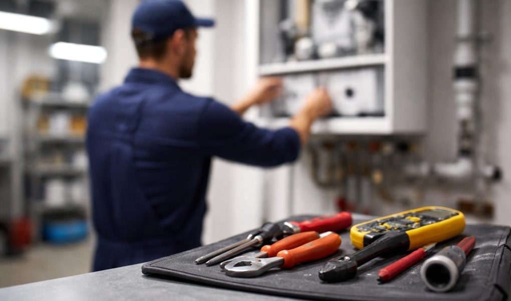technicien-chaudiere-outils-salle-maintenance