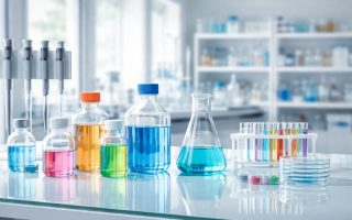 laboratoire-table-verre-fioles-equipements