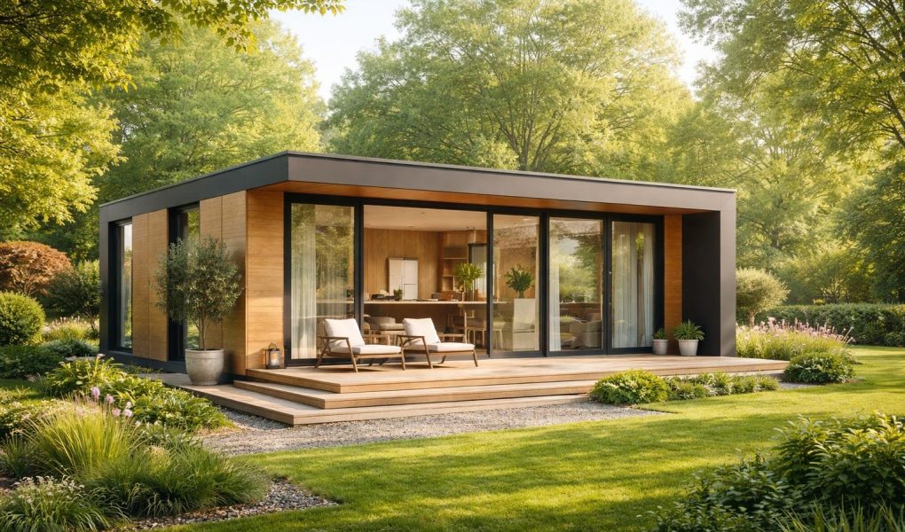 maison-modulaire-verdure-baies-vitrees