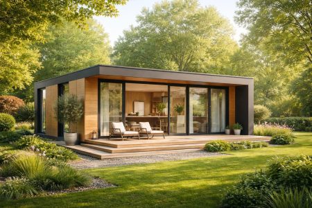 maison-modulaire-verdure-baies-vitrees