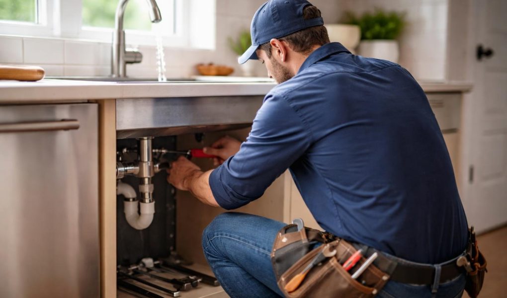 plombier-uniforme-evier-outils-cuisine