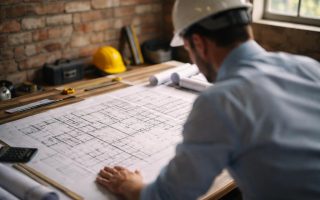 architecte-plan-mur-briques-outils