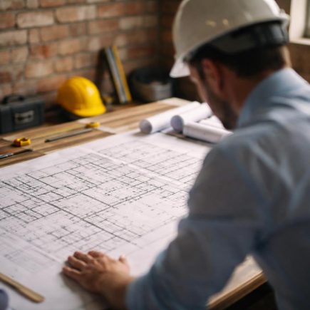 architecte-plan-mur-briques-outils