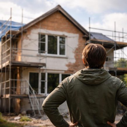 personne-pensive-maison-renovation-echafaudages