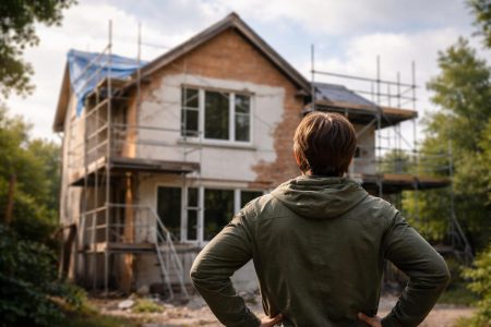 personne-pensive-maison-renovation-echafaudages