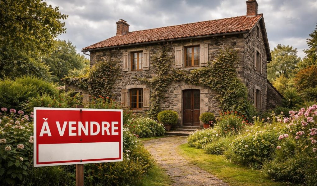 maison-ancienne-jardin-panneau-vendre