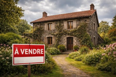 maison-ancienne-jardin-panneau-vendre